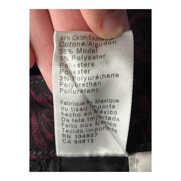 AG Jeans The Iva high rise bell bottom velour paisley size 25 - Picture 8 of 8